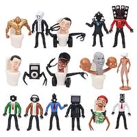 16 Pcs  Skibidi Toilet Man Monitor Skibidi Toilet Handmade Model Decoration Foreign Trade Toy Dolls Lightinthebox - thumbnail