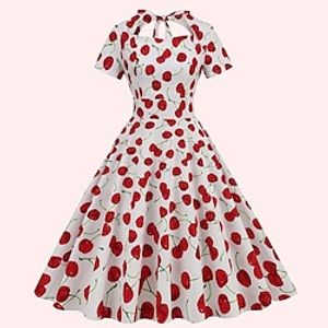 Retro Vintage 1950s Rockabilly Dress A-Line Dress Swing Dress Women's Halloween Daily Wear Dress Lightinthebox