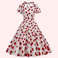 Retro Vintage 1950s Rockabilly Dress A-Line Dress Swing Dress Women's Halloween Daily Wear Dress Lightinthebox