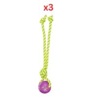 Trixie Aqua Toy Floatable Polyester Playing Rope With TPR Ball Dog Toy Purple - 6X40cm (Pack Of 3)