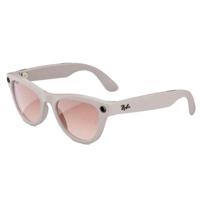 Ray-Ban Meta Glass Skyler Shiny Chalky Gray, Gradient Cinnamon Pink RW4010