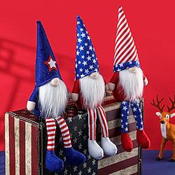 American Independence Day Cone Hat Hanging Leg Dolls - Creative Elderly Doll Ornaments for Festive Display For Memorial Day/The Fourth of July Lightinthebox