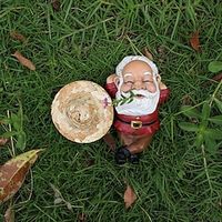 Gnome Garden Statue - Gnome Figure Made of Resin, Gnome Straw Hat, Dwarf Decoration, Funny Gnomes Ornaments, for Patio, Yard, Lawn, Porch Ornament Christmas Decor Xmas Gift miniinthebox - thumbnail