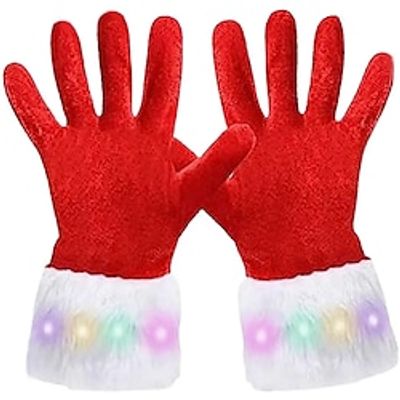 LED Christmas Gloves Xmas Gloves Christmas Eve Winter Christmas Accessories for Adults Kids Party Gifts miniinthebox