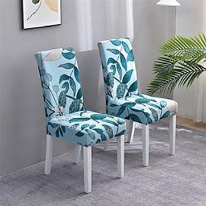 2 Pcs Stretch Kitchen Chair Cover Slipcover for Dinning Party Elastic Anti-dust Seat Coverfor Hotel Office Ceremony Banquet Wedding Party miniinthebox