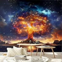 3d Fluorescent Light Murals Dazzle The Trees Home Decoration Comtemporary Classic Wall Covering Canvas Material Self adhesive Wallpaper Mural Wall Cloth Lightinthebox - thumbnail