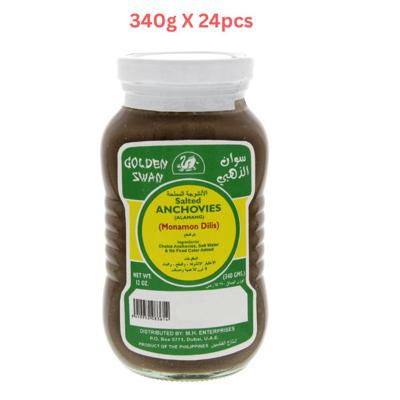 Golden Swan Salted Anchovies Monamon 340G (Pack of 24)