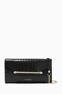 Multress Chain Wallet in Croc-embossed Leather