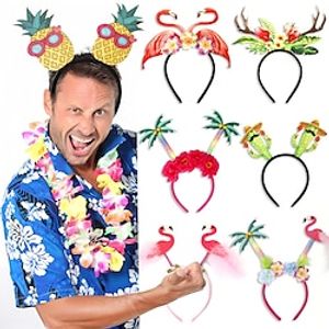 Instagram summer themed Flamingo headband adorn Coconut Tree Beach Hawaiian headband Lightinthebox