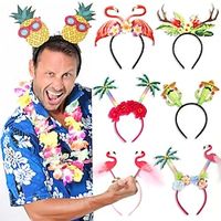 Instagram summer themed Flamingo headband adorn Coconut Tree Beach Hawaiian headband Lightinthebox - thumbnail