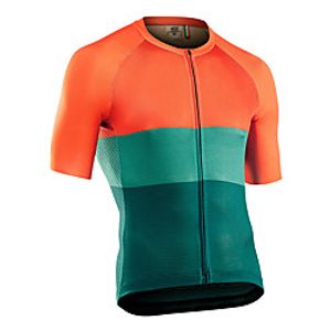 21Grams Men's Short Sleeve Cycling Jersey Summer Spandex Polyester Purple Orange GrayWhite Patchwork Bike Jersey Top Mountain Bike MTB Road Bike Cycling Quick Dry Moisture Wicking Breathable Sports Lightinthebox
