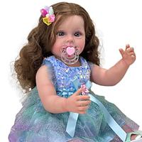 22 inch Reborn Doll Baby Toddler Toy Reborn Toddler Doll Doll Reborn Baby Doll Baby Baby Girl Reborn Baby Doll Newborn lifelike Gift Hand Made Non Toxic Vinyl W-2189 with Clothes and Accessories Lightinthebox