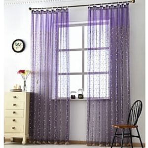 Sheer Curtains Window Curtains Panels Farmhouse For Living Room Bedroom,Voile Curtain Outdoor Vintage French Embroidered Curtain Drapes miniinthebox