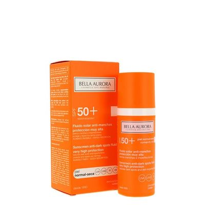 Bella Aurora Anti-Dark Spots Fluid Sunscreen Normal to Dry Skin SPF50+ 50ml