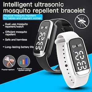 Ultrasonic Mosquitoes Repeller Bracelet Anti Mosquitoes Bite Wristband Smart Prevent Mosquitoes Wrist Watch For Indoor Outdoor Lightinthebox