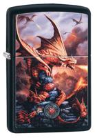 Zippo 49097 Anne Stokes Fire Breathing Dragon Black Matte Windproof Lighter