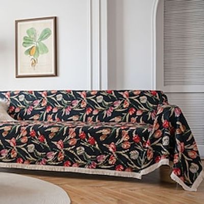 Vintage Sofa Throw Blanket Soft Cozy Cotton Polyester Blend Sofa Cover Floral Slipcover Sofa Towel for Couch Sofa Chair Bed Living Room Lightinthebox