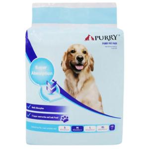 Purry Pet Training Pads Quick Absorbent , Leak Proof & 5 Layer With Floor Sticker 60x45 Cm - 10Pcs