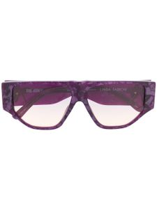 Linda Farrow x Attico angular frame sunglasses - PURPLE