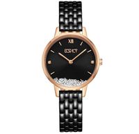 ECSTACY Women's Analog Black Sunray Dial Watch - E23505-KBBB