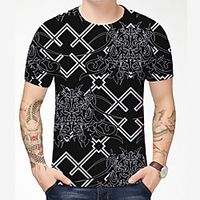 Men's T shirt 3D Print Dragon Graphic Graphic Prints 3D Print Short Sleeve Daily Tops Chinese Style Casual White Black Lightinthebox - thumbnail