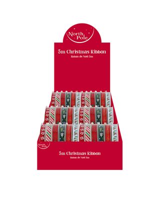 North Pole 5 Meter Christmas Ribbon 32943