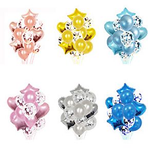 14pcs 18 Inch Aluminum Film Pearl Sequins Rose Gold Balloon Set Baby Party Decoration Holiday Decoration Lightinthebox
