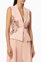 Sleeveless Jacket in Crêpe - thumbnail