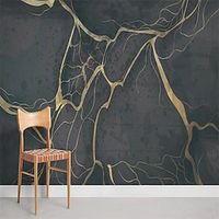 Abstract Marble Wallpaper Mural Black Gold Marble Wall Covering Sticker Peel and Stick Removable PVC/Vinyl Material Self Adhesive/Adhesive Required Wall Decor for Living Room Kitchen Bathroom miniinthebox - thumbnail