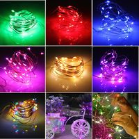 3M 4.5V 30 LED Battery Operated Silver Wire Mini Fairy String Light Multi-Color Xmas Party Decor