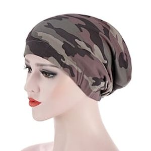 Leopard Print Camouflage Muslim Headdress Turban Bonnet For Woman Print Inner Hijab Caps Arab Headwrap Turban Femme Islamic Headscarf Lightinthebox