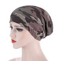 Leopard Print Camouflage Muslim Headdress Turban Bonnet For Woman Print Inner Hijab Caps Arab Headwrap Turban Femme Islamic Headscarf Lightinthebox - thumbnail