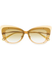 Chloé Eyewear cat eye transparent frame sunglasses - Yellow