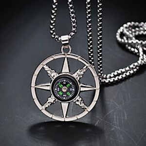 Women's Men's Pendant Necklace Chain Necklace Drop Friends Vertical / Gold bar Joy Gemini Pointer Ethnic Punk Trendy Hip Hop Titanium Steel Alloy Silver 70 cm Necklace Jewelry 1pc For Street Sport miniinthebox