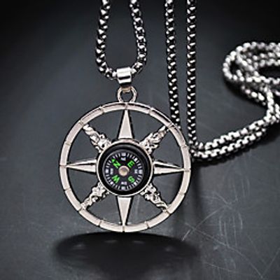 Women's Men's Pendant Necklace Chain Necklace Drop Friends Vertical / Gold bar Joy Gemini Pointer Ethnic Punk Trendy Hip Hop Titanium Steel Alloy Silver 70 cm Necklace Jewelry 1pc For Street Sport miniinthebox