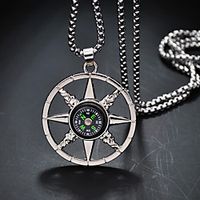 Women's Men's Pendant Necklace Chain Necklace Drop Friends Vertical / Gold bar Joy Gemini Pointer Ethnic Punk Trendy Hip Hop Titanium Steel Alloy Silver 70 cm Necklace Jewelry 1pc For Street Sport miniinthebox - thumbnail