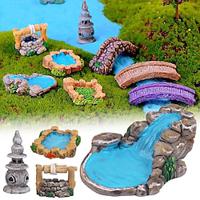 12/15 Pieces Fairy Garden Accessories Miniature Garden Bridge Figurines Mini Lighthouse Water Well Bridge Figurines Miniature Pond Lawn Garden Ornament Figurines for DIY Craft Garden Decoration Lightinthebox