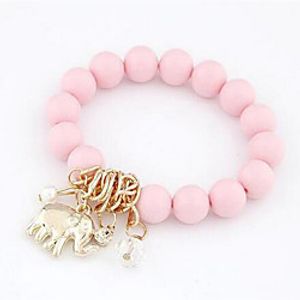 Women's Bead Bracelet Beads Elephant Sweet Resin Bracelet Jewelry Blue / Blushing Pink / White For Date Festival miniinthebox