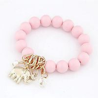 Women's Bead Bracelet Beads Elephant Sweet Resin Bracelet Jewelry Blue / Blushing Pink / White For Date Festival miniinthebox - thumbnail