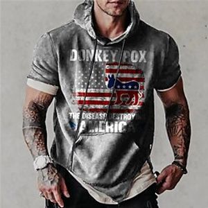 Men's Unisex Hoodie Pullover Hoodie Sweatshirt Gray Hooded Graphic Prints National Flag Print Sports  Outdoor Daily Sports 3D Print Streetwear Designer Casual Spring  Summer Clothing Apparel Hoodies miniinthebox