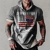 Men's Unisex Hoodie Pullover Hoodie Sweatshirt Gray Hooded Graphic Prints National Flag Print Sports  Outdoor Daily Sports 3D Print Streetwear Designer Casual Spring  Summer Clothing Apparel Hoodies miniinthebox - thumbnail