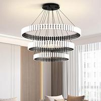 Led Chandelier Light,Acrylic Multi-Circle And Multi-Layer Piano Key Style,Suitable For Villas,Restaurants,Corridors, And Lobbies,Warm White,40/60/80cm 110-120V 220-240V Lightinthebox