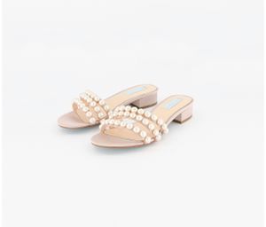 Womens  Dara Sandals  Nude Satin
