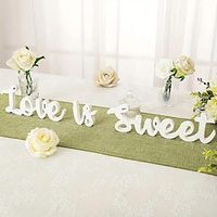 Love Is Sweet Banner, Decoration Sign, Dessert Table Engagement, Wedding Decor, Anniversary Decor, Valentine's Day Party Decor, Bridal Showers Wooden Decor, Aesthetic Room Decor, Festival Decoration, Lightinthebox - thumbnail
