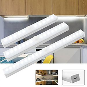 21CM Kitchen LED Bulb PIR Motion Sensor Wireless Wall Lamp Rechargeable LED Cabinet Light for Wardrobe Stair Cupboard Bed Light miniinthebox