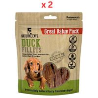 Rosewood Natural Eats Duck Fillets Dog Treats 320g (Pack of 2)