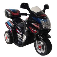 Megastar Ride on 6v Stomper MotoTrike With Carry Box For Young Riders Electric Motorcycle - Black (UAE Delivery Only)