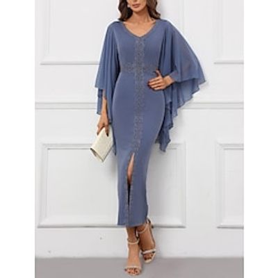 Women's Prom Dress Party Dress Wedding Guest Dress Long Dress Maxi Dress Blue 34 Length Sleeve Pure Color Ruffle Spring Fall Winter V Neck Fashion Winter Dress Wedding Guest Evening Party 2023 S M L Lightinthebox Women's Prom Dress Party Dress Wedding Guest Dress Long Dress Maxi Dress Blue 34 Length Sleeve Pure Color Ruffle Spring Fall Winter V Neck Fashion Winter Dress Wedding Guest Evening Party 2023 S M L Lightinthebox