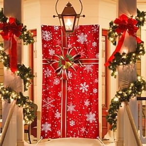 Christmas Gift Door Covers Xmas Decoration Backdrop Door Banner for Front Door Farmhouse Christmas Holiday Party Decor Supplies Lightinthebox