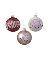 Kaemingk Decoris 8cm Bauble Glass Matt Sweet Assorted 1 Piece